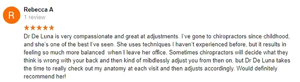 Chiropractic Austin TX testimonial