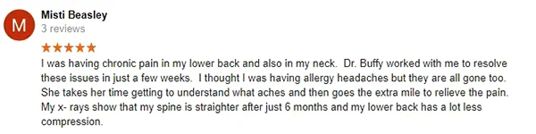 Chiropractic Austin TX testimonial